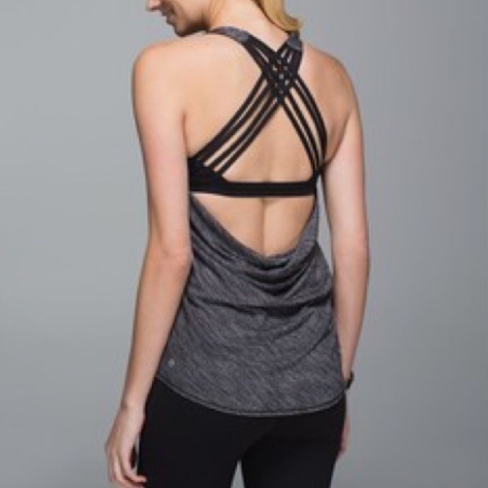 Lulu Lemon Open Back Cross Top